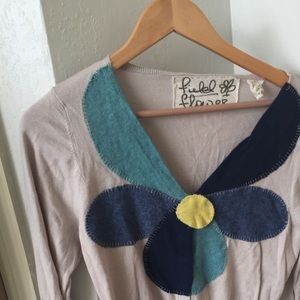 Anthropologie flower sweater